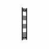 Fjord 1400 x 300mm Curved Black Prefilled Electric Heated Towel Rail