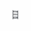Fjord 600 x 500mm Curved Anthracite Prefilled Electric Heated Towel Rail