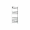 Bergen 1200 x 600mm Straight Chrome Thermostatic Touch Control Wifi Electric Heated Towel Rail