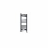 Fjord 800 x 400mm Curved Anthracite Thermostatic Touch Control Electric Heated Towel Rail