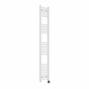 Bergen 1800 x 300mm Straight White Thermostatic Touch Control Wifi Electric Heated Towel Rail