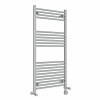 Bergen 1200 x 600mm Dual Fuel Straight Chrome Thermostatic Electric Heated Towel Rail