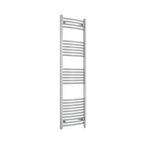 Fjord 1600 x 500mm Curved Chrome Prefilled Electric Heated Towel Rail