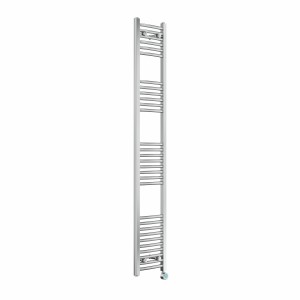 Fjord 1800 x 300mm Curved Chrome Thermostatic Touch Control Electric Heated Towel Rail