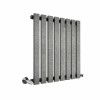 Lulea Black Silver Horizontal Column Coloured Radiator - Choice of Size