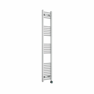 Bergen 1600 x 300mm Straight Chrome Thermostatic Touch Control Wifi Electric Heated Towel Rail
