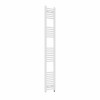 Fjord 1800 x 300mm Curved White Prefilled Electric Heated Towel Rail