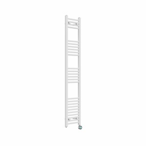 Bergen 1600 x 300mm Straight White Thermostatic Touch Control Electric Heated Towel Rail