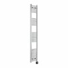 Fjord 1800 x 300mm Curved Chrome Thermostatic Wifi Control Electric Heated Towel Rail