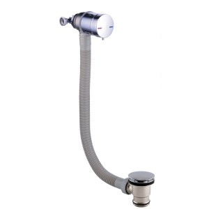 Bath Filler with Built-In Overflow and Click Clack Waste Chrome