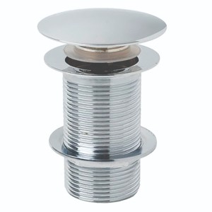 Round Dome Unslotted Click Clack Basin Waste Chrome