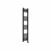 Bergen 1400 x 300mm Straight Black Thermostatic Touch Control Electric Heated Towel Rail