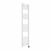 Bergen 1800 x 400mm Straight White Thermostatic Touch Control Electric Heated Towel Rail