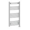 Fjord 1000 x 500mm Curved Chrome Thermostatic Electric Heated Towel Rail