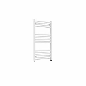 Bergen 1000 x 600mm Straight White Prefilled Electric Heated Towel Rail