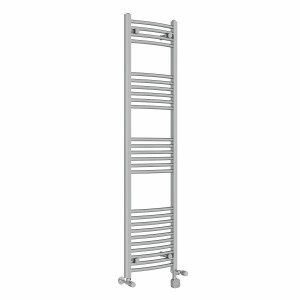 Fjord 1600 x 400mm Dual Fuel Curved Chrome Thermostatic Electric Heated Towel Rail