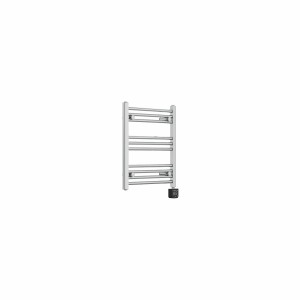 Bergen 600 x 500mm Straight Chrome Thermostatic Touch Control Electric Heated Towel Rail