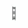 Fjord 1000 x 300mm Curved Anthracite Thermostatic Touch Control Electric Heated Towel Rail