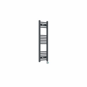 Fjord 1000 x 300mm Curved Anthracite Thermostatic Touch Control Electric Heated Towel Rail