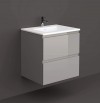 RAK-Joy 600mm Two Door Wall Hung Vanity Unit With Slim Basin - Urban Grey