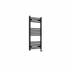 Bergen 1000 x 500mm Straight Black Thermostatic Touch Control Electric Heated Towel Rail