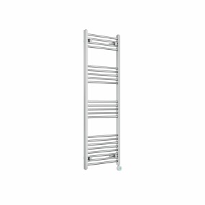 Bergen 1400 x 500mm Straight Chrome Thermostatic Touch Control Electric Heated Towel Rail