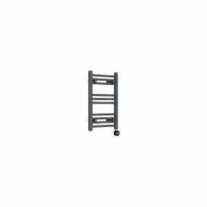Bergen 600 x 400mm Straight Anthracite Thermostatic Touch Control Electric Heated Towel Rail