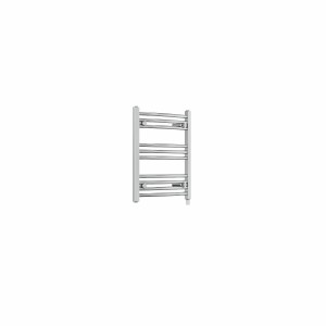 Fjord 600 x 500mm Curved Chrome Prefilled Electric Heated Towel Rail
