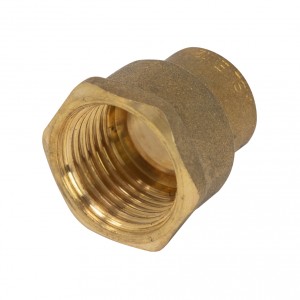 End Feed 15mm X 1/2" Straight Connector Female Iron