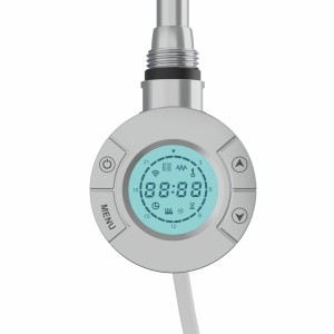 Tenby Round Button Screen Thermostatic Heating Element 1000W Chrome with Wifi