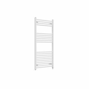 Bergen 1200 x 600mm Straight White Prefilled Electric Heated Towel Rail