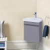RAK-Resort 450mm Wall Hung Corner Vanity Unit - Matt Mushroom