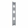 Fjord 1800 x 300mm Curved Anthracite Prefilled Electric Heated Towel Rail