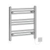Bergen 600 x 540mm Straight Chrome Electric Heated Towel Rail
