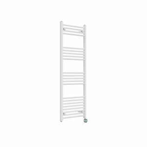 Bergen 1400 x 500mm Straight White Thermostatic Touch Control Electric Heated Towel Rail