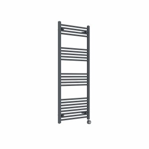 Bergen 1400 x 600mm Straight Anthracite Thermostatic Touch Control Electric Heated Towel Rail