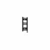 Bergen 600 x 300mm Straight Black Thermostatic Touch Control Electric Heated Towel Rail