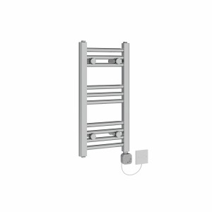 Bergen 600 x 300mm Straight Chrome HEC Thermostatic Electric Heated Towel Rail
