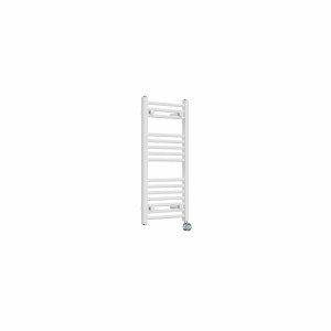 Bergen 800 x 400mm Straight White Thermostatic Touch Control Electric Heated Towel Rail