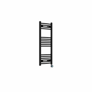 Fjord 1000 x 400mm Curved Black Thermostatic Touch Control Wifi Electric Heated Towel Rail