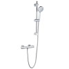 Kartell K-VIT Plan Thermostatic Bar Shower with Adjustable Slide Rail Kit - Chrome