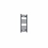 Bergen 800 x 400mm Straight Anthracite Prefilled Electric Heated Towel Rail