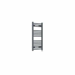 Bergen 800 x 400mm Straight Anthracite Prefilled Electric Heated Towel Rail