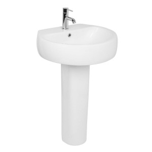 Yin Yang 560mm Wash Basin with Full Pedestal