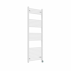 Bergen 1600 x 600mm Straight White Thermostatic Touch Control Electric Heated Towel Rail