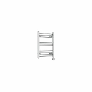 Bergen 600 x 500mm Straight Chrome Thermostatic Touch Control Electric Heated Towel Rail