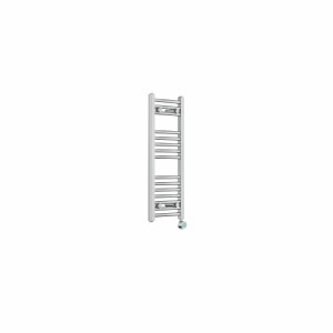 Fjord 800 x 300mm Curved Chrome Thermostatic Touch Control Electric Heated Towel Rail