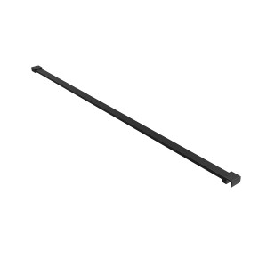 1000mm Black Rectangular Support Bar for Wasdale Wet Room Screens
