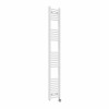 Fjord 1800 x 300mm Curved White Thermostatic Touch Control Electric Heated Towel Rail