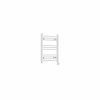 Bergen 600 x 500mm Straight White Thermostatic Touch Control Electric Heated Towel Rail